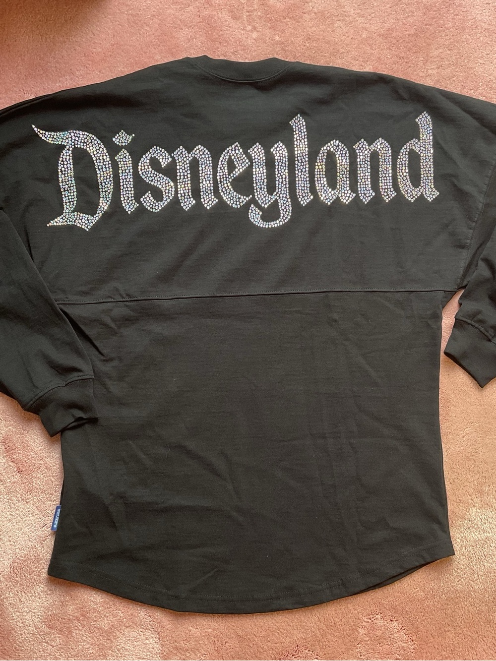 Disneyland parks disney rhinestones bling black spirit jersey top shirt nwt